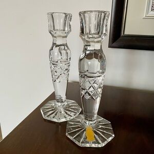 Set of 2 Imperlux handcut crystal candle holders